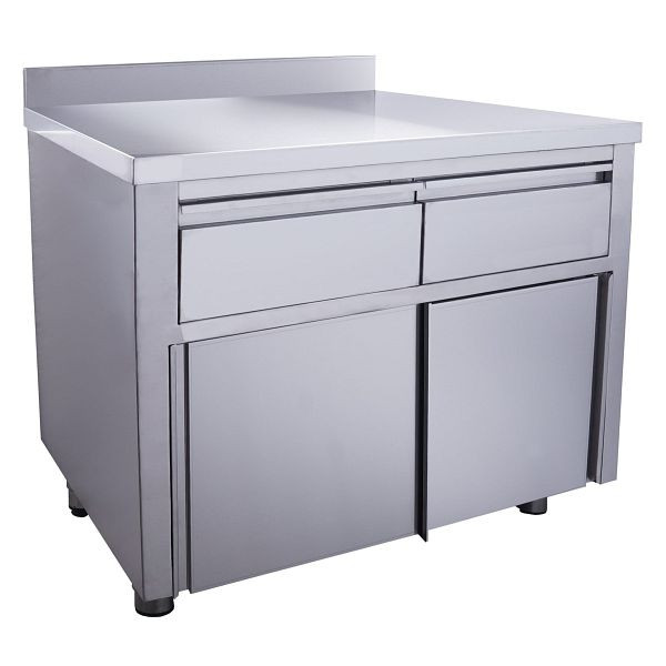 Saro schuifdeurkast - 2 laden 1000x700 mm, spatwand, 700-2300