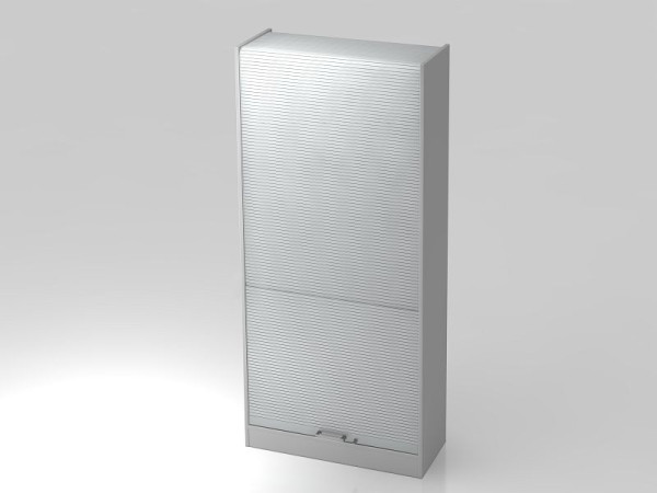 Hammerbacher rolluikkast verticaal 90cm, 5OH chroomgreep grijs/zilver, 90x40x200,4 cm (BxDxH), VSET90/5/S/CE