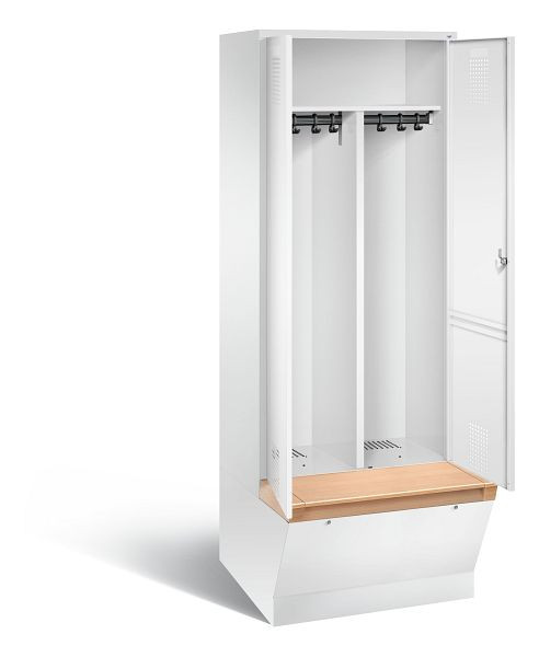 C+P zwart wit kastje Evolo, H2090xW810xD815mm, kleur: verkeerswit, 48056-22 S10175