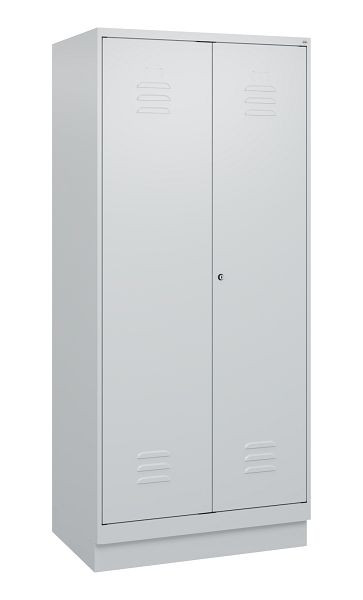 C+P luierkluis Classic PLUS, dubbele locker, onderbouw, 2 vakken, 1800x800x500mm, 7035/7035, cilinderslot, 0800227-22P S10024