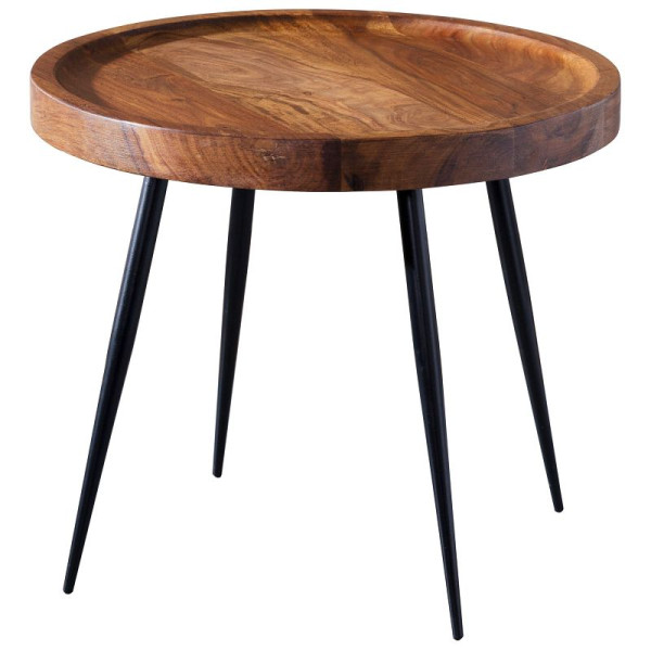 Wohnling bijzettafel 46 x 40 x 46 cm sheeshamhout metaal, WL5.674