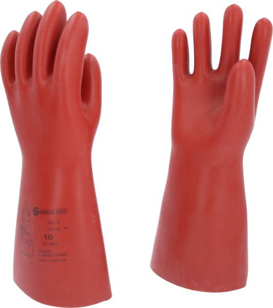 KS Tools Elektriciensbeschermhandschoen met mechanische bescherming, maat 10, klasse 2, rood, 117.0075