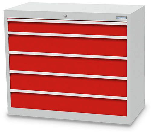 Bedrunka + Hirth ladekast, diepte 500 mm, R 36-16, 980 x 500 x 819 mm, 5 laden (1x 100VA, 4x 150VA), draagvermogen 50 kg, 98.140