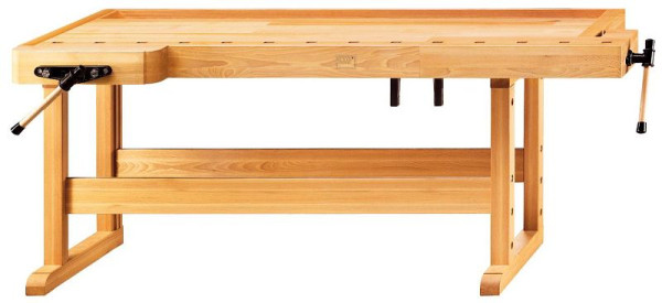 ANKE schaafbank; 1720x850x900mm; Wingspan-voorste tang 215 mm, achterste tang 240 mm, met 1 paar rechthoekige bankhaken, 800.020