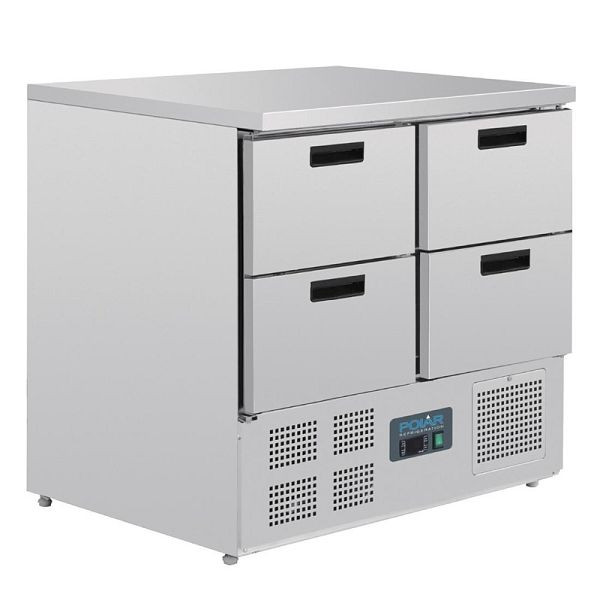 Polar koelwerkbank met 4 lades 240L, U638
