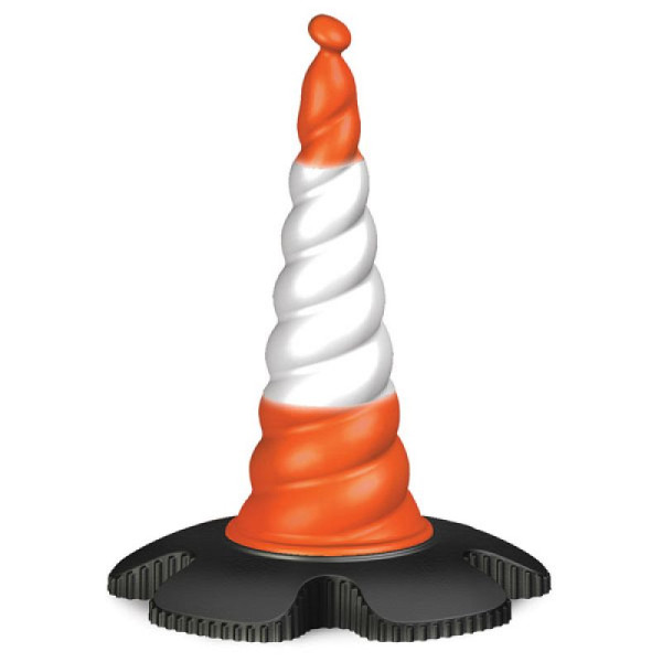 Stone HGS verkeerskegel van kunststof voor slagboomsysteem -Skipper-, hoogte 750 mm, oranje-wit, 90.9400
