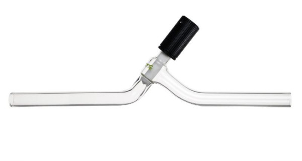 Rettberg doorstroom hoogvacuüm ventiel met PTFE spindel, doorlaat 0 - 10 mm, verstelbaar, buismof buiten - Ø 22 mm, borosilicaatglas 3.3, 107000172