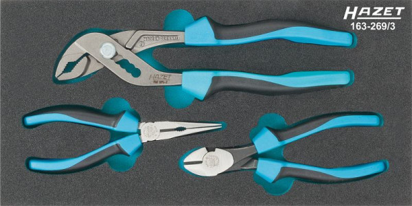 Hazet tangenset, aantal gereedschappen: 3, aantal gereedschappen: 3, totaal aantal gereedschappen: 3, reserveonderdeel: 163-269L, accessoires: 165-L, 163-269/3