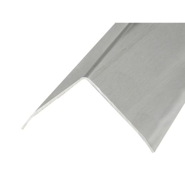 Stone HGS hoekbeschermingsprofiel van roestvrij staal, drievoudig gevouwen, 50 x 50 mm / 2500 mm, 1,0 mm, oppervlak: geborsteld, 28303