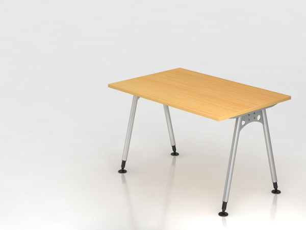 Hammerbacher bureau A-poot 120x80cm, beuken, rechthoekige vorm, VAS12/6/S