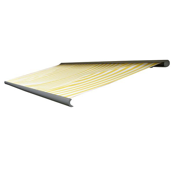 Mendler vervangingshoes voor luifel T124, volledige cassette vervangingshoes zonwering 5x3m, acryl geel-wit, 76550