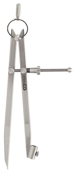 KS Tools precisie veerneuskompas met potloodhouder, 300.0411