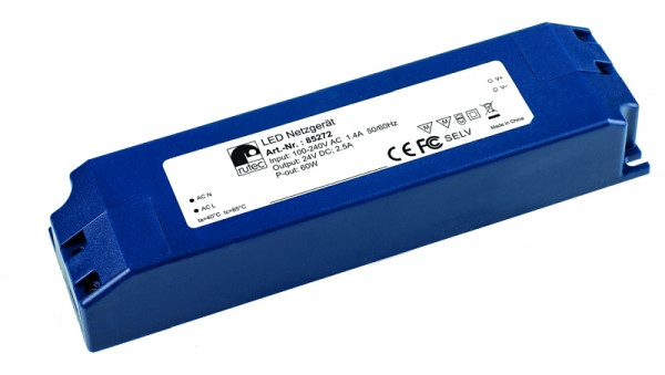 rutec Projekt LED voeding 24V 60W IP20, schroefaansluiting, PHE272