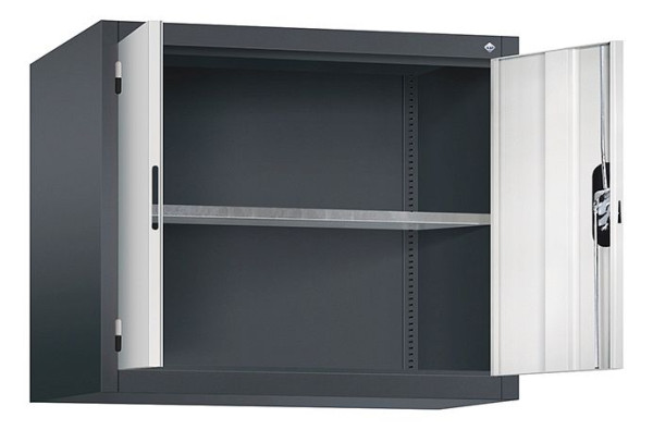 C+P bovenkast Acurado, H790xW930xD500mm, kleur: zwartgrijs/lichtgrijs, verzonken handgreep, 9285-009 S10129