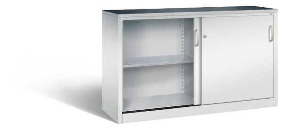 C+P schuifdeurkast Acurado, H1000xB1600xD500mm, kleur: lichtgrijs, beugelgreep, 2156-09 S10054