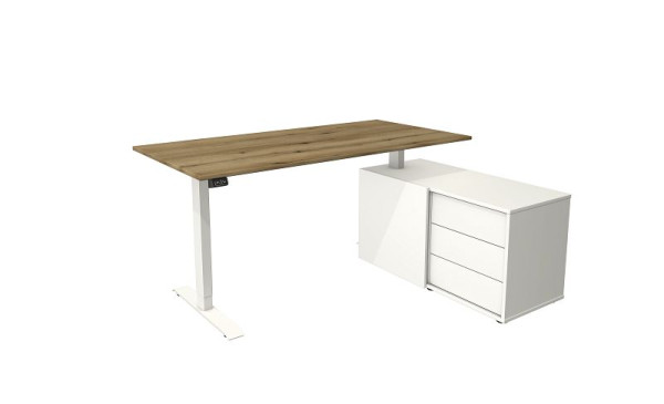 Kerkmann compleet werkstation Move 1, wit/eiken, 10216455