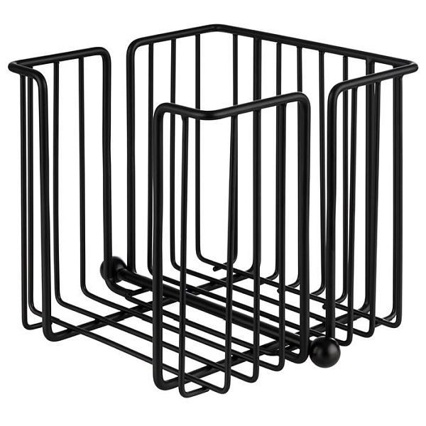 APS servethouder -URBAN-, 19 x 19 cm, hoogte: 18 cm, metaal, zwart, voor ca. 120 servetten 1/4 gevouwen, inclusief gewicht, 11771