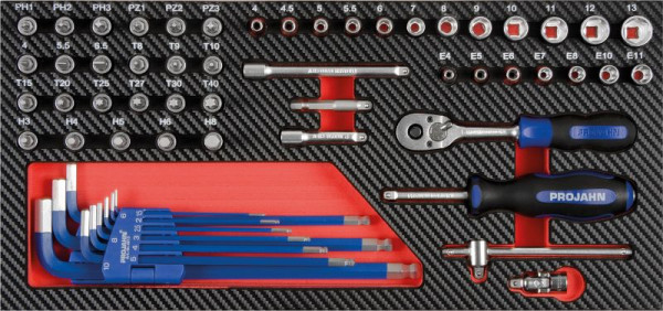 Projahn 1/4" gereedschapset, 58 delig, 5999-111