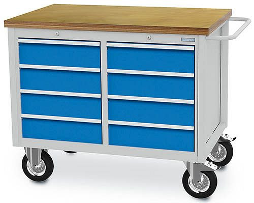 Bedrunka + Hirth gereedschapswagen T736 R 18-24, 8x150 mm, lade volledig uittrekbaar 100%, 70 kg draagvermogen, 04.12.28V