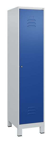 C+P luierkastje Classic PLUS met middenwand, voeten, 1800x400x500mm, 7035/5010, cilinderslot, 0800107-12F S10018