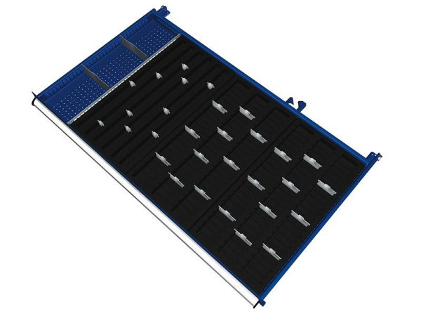 KLW scheidingsmateriaalset voor lades vakhoogte 50 mm in SKB kast, kastmaat 1201 x 750 mm B x D, SKB-B05-032