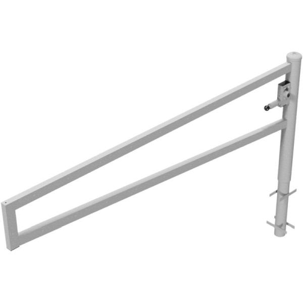 Steen HGS slagboom, 360° draaibaar, 2500 mm/zonder verf, driehoekslot volgens DIN 3223, inclusief driehoeksleutel, voor inzetting in beton, 4013.25f