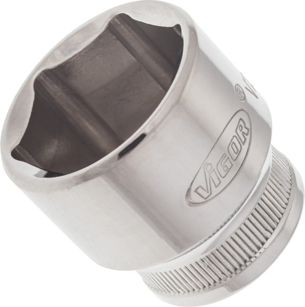 VIGOR dopsleutelinzet, hol vierkant 10 mm (3/8 inch), buitenzeskantprofiel, 24 mm, V2261N