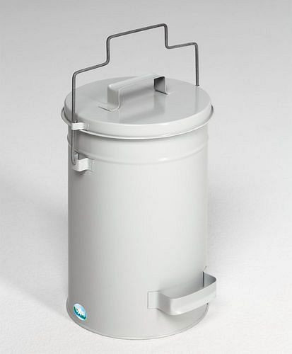 DENIOS veiligheidscontainer met deksel, grijs, 15 liter inhoud, 284064