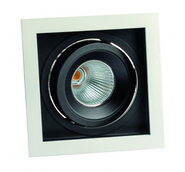 rutec Projekt CORU - 50K LED - inbouwspot, cardanisch, vierkant, IP20 - wit, 1 - vlam, PEG501