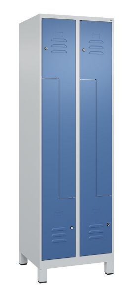 C+P Z-Spind Classic PLUS, C Z-Spind, Classic PLUS, voeten, 4 compartimenten, 1950x600x500mm, 7035/5023, cilindersloten, 080013-204 S10020