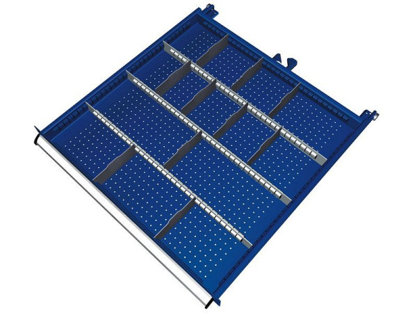 KLW scheidingsmateriaalset voor lades vakhoogte 75 mm in SGB kast, kastmaat 725 x 750 mm B x D, SGB-B06-042