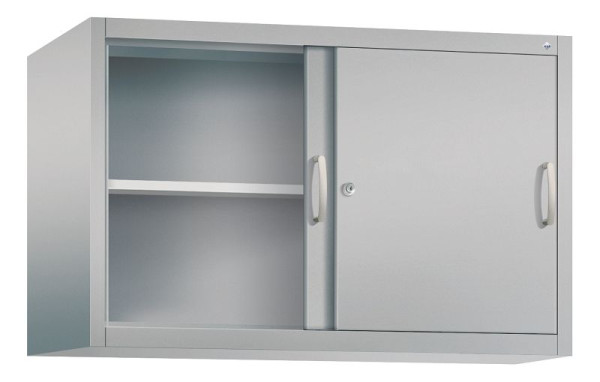 C+P bovenkast Acurado, H790xB1200xD500mm, kleur: wit aluminium, beugelgreep, 2 niveaus, 2055-00 S10075