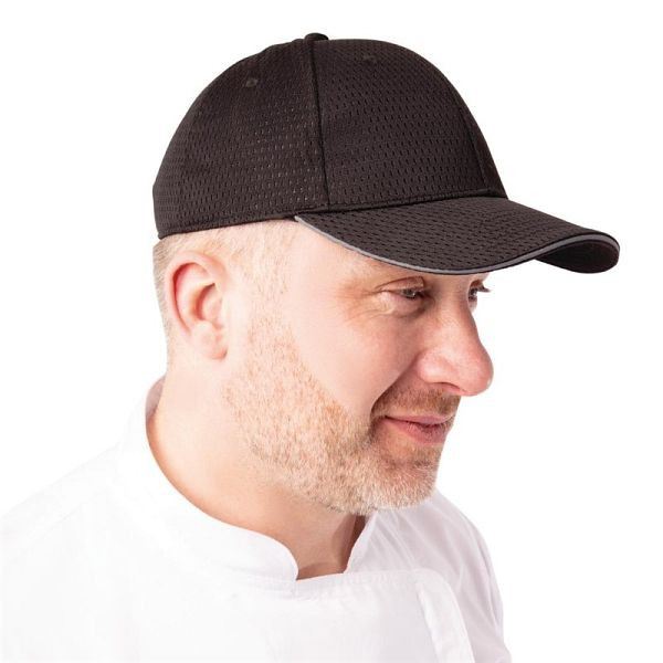Chef Works Cool Vent baseballcap zwart-grijs, A942