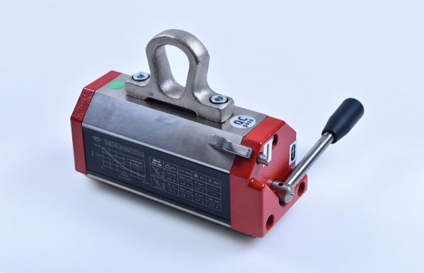 Tecnomagnete hefmagneet, permanente hefmagneet, hefkracht plat materiaal 150 kg, rond materiaal 60 kg, MaxX 150 TG