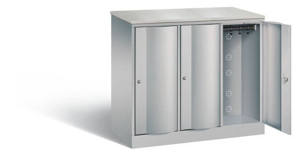 C+P locker Resisto, H1077xB1148xD540mm, kleur: wit aluminium, 8271-372 S10094