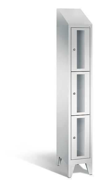 C+P lockerkast Classic, H1850xB320xD500mm, kleur: lichtgrijs, 8010A103 S10016