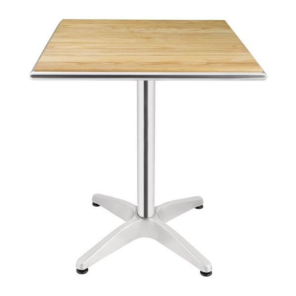 Bolero vierkante tafel essenhout 1 poot 60cm, U430