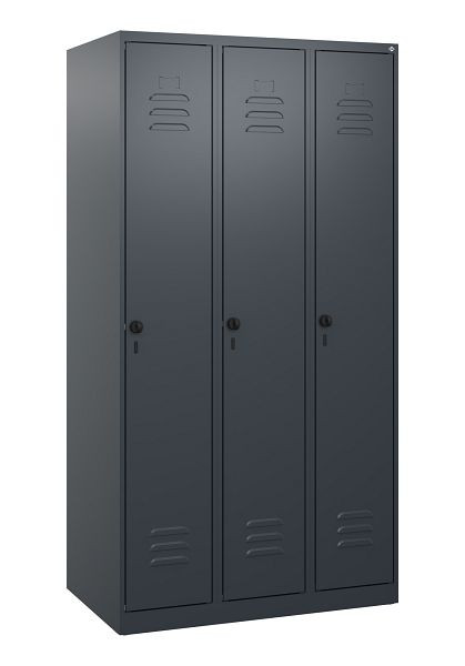 C+P luierkluis Classic PLUS met middenwand, 3 vakken, 1700x900x500mm, 7016/7016, veiligheidsdraaigrendel, 0800007-30F S10010
