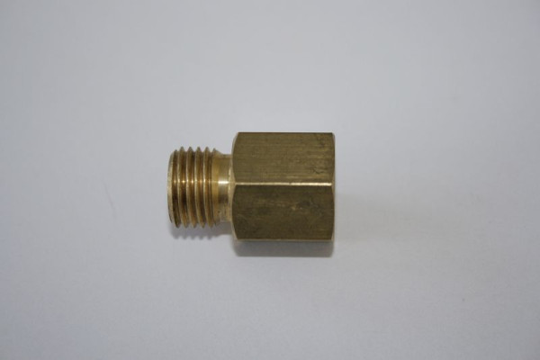 ELMAG messing adapter IG M12x1 x AG 1/4', naar CEMONT TIG INVERTER egTX 160 AC/DC, gasaansluiting voor TIG-slangpakket, 9505454