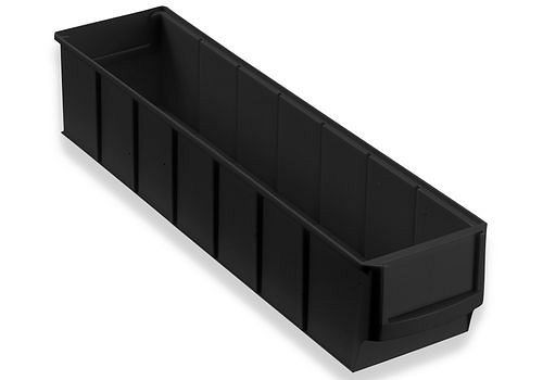 DENIOS pro-line ESD-plankdoos pro-line C2-S, PP, 91 x 400 x 81 mm, zwart, 48 stuks, 265170