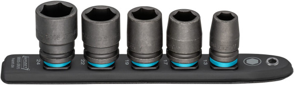 Hazet SmartRail, vierkant hol 12,5 mm (1/2 inch), uitwendig zeskant tractieprofiel, aantal gereedschappen: 5, 13-24, 900S-SR/5