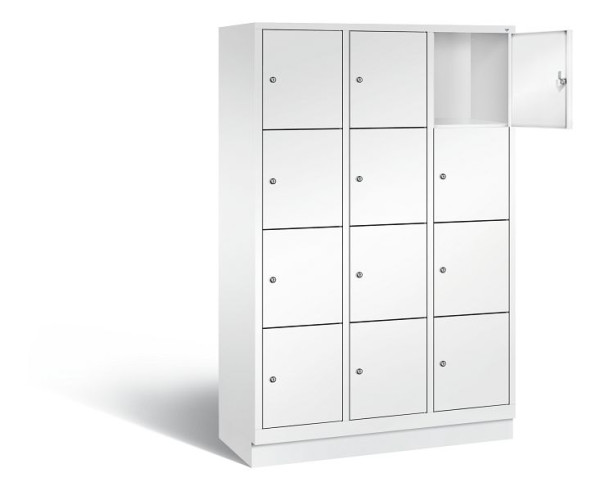 C+P lockerkast Evolo, H1800xB1200xD500mm, kleur: verkeerswit, 48020-324 S10234