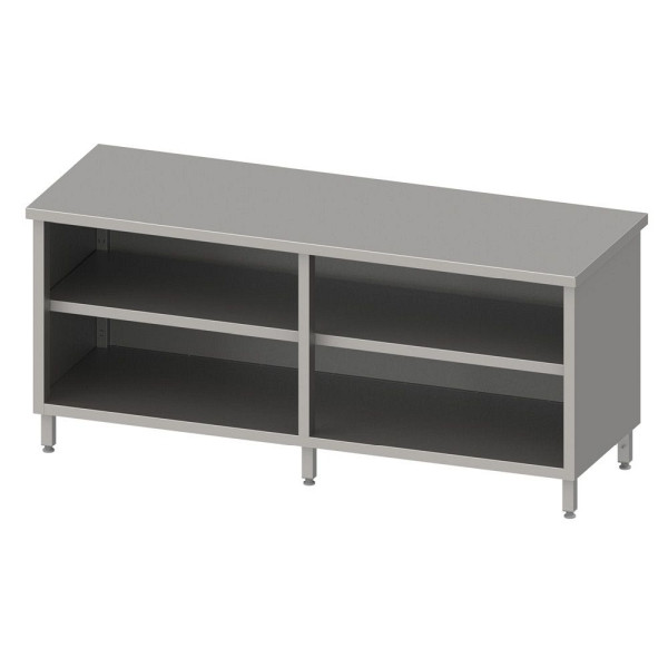 Stalgast werkkast open met bodem en tussenblad 2000x700x850mm, gelast, VAS20700