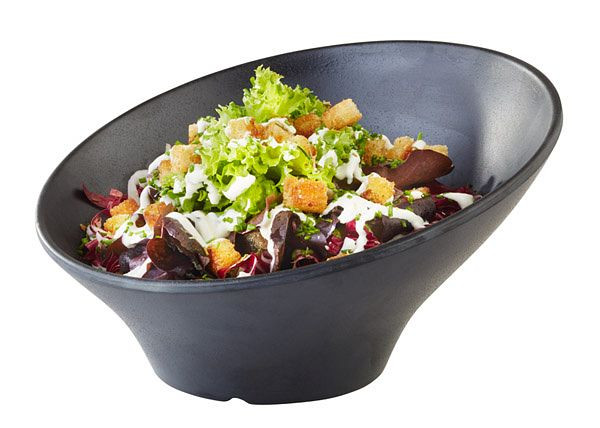 APS kom -ZEN-, Ø 22,5 cm, hoogte: 12,5 cm, melamine, zwart, steenlook, 0,8 liter, 84355