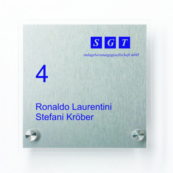 Stein HGS HGS deurbord -Unitex K+-, deurbord/ 210x297mm, DIN A4/4 beugels, aluminium, mat, 21177-02