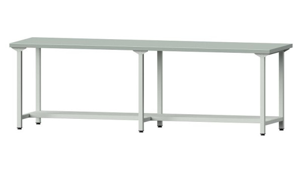 ANKE werkbanken werktafel, model 191, 2800 x 800 x 890 mm, RAL 7035, ZBP 40 mm, 401.461