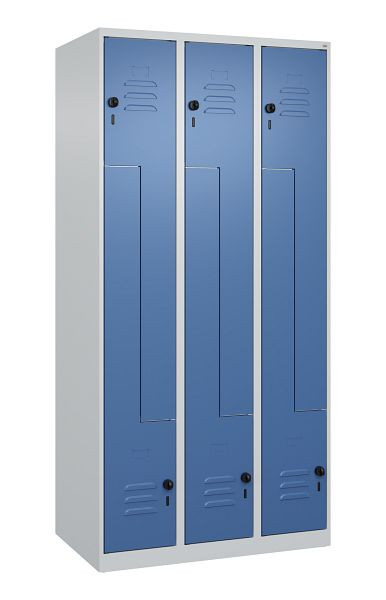 C+P Z-Spind Classic PLUS, 6 Abteile, 1850x900x500mm, 7035/5023, Drehriegel, 080003-306 S10002