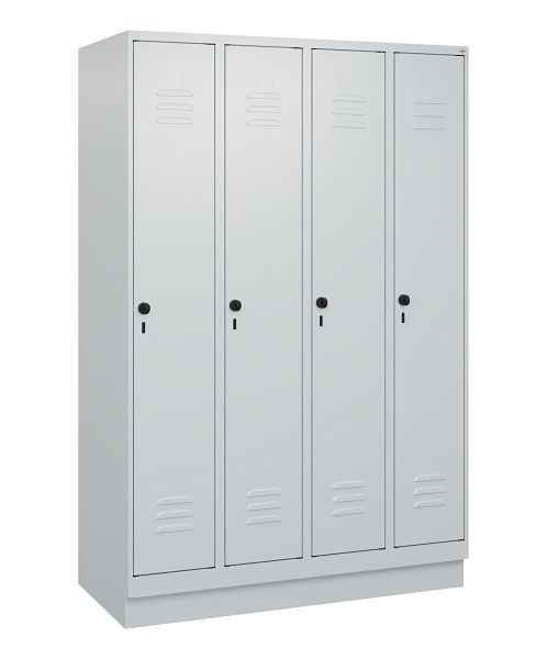 C+P luierkluis Classic PLUS met middenwand, bodem, 4 vakken, 1800x1200x500mm, 7035/7035, veiligheidsdraaigrendel, 0800207-40F S10009