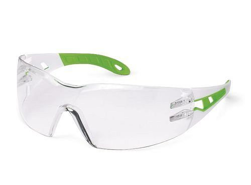 uvex veiligheidsbril pheos s - 9192, wit/groen, heldere polycarbonaat lens, 210-194