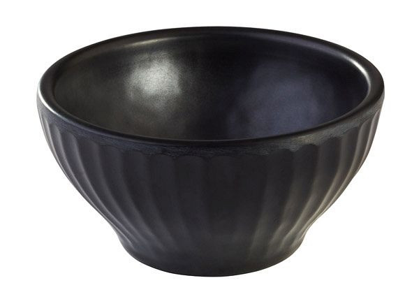 APS kom -AIKO-, Ø 8 cm, hoogte: 4 cm, melamine, zwart, steenlook, 0,07 liter, 84329